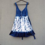 Just Jeans Brand Indigo Dyed Shibori Strap Dress