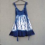 Just Jeans Brand Indigo Dyed Shibori Strap Dress