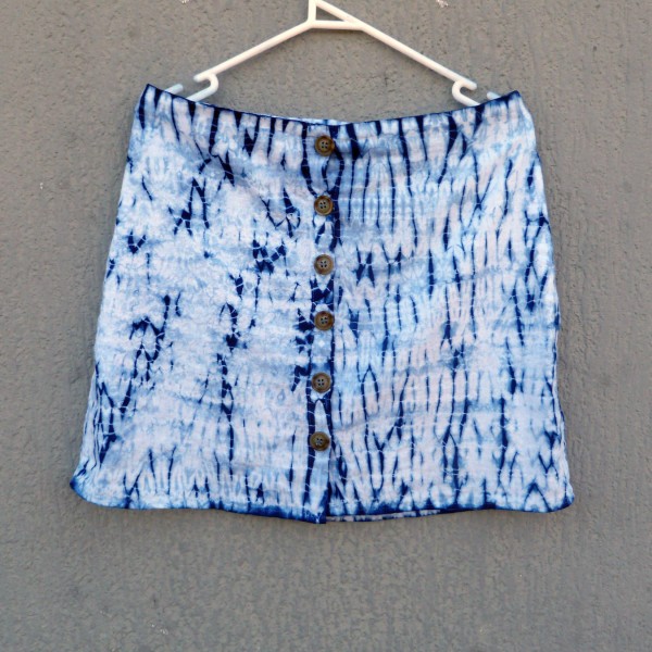 Cotton On Brand Indigo Dyed Shibori Short Skirt