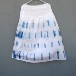 Indigo Dyed Shibori Skirt