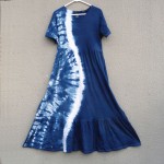 Nasygal Brand Indigo Dyed Shibori Long Dress