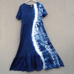 Nasygal Brand Indigo Dyed Shibori Long Dress