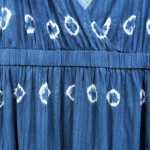 Indigo Dyed Shibori Long Strap Dress