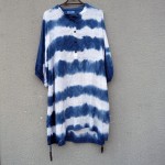 Tiger Lily Recycled Indigo Dyed Shibori Dress