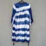 Tiger Lily Recycled Indigo Dyed Shibori Dress