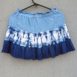 Glassons Brand Indigo Dyed Shibori Short Skirt