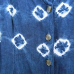 Indigo Dyed Shibori Long Dress