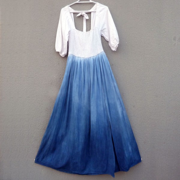 Indigo Dyed Shibori Dress