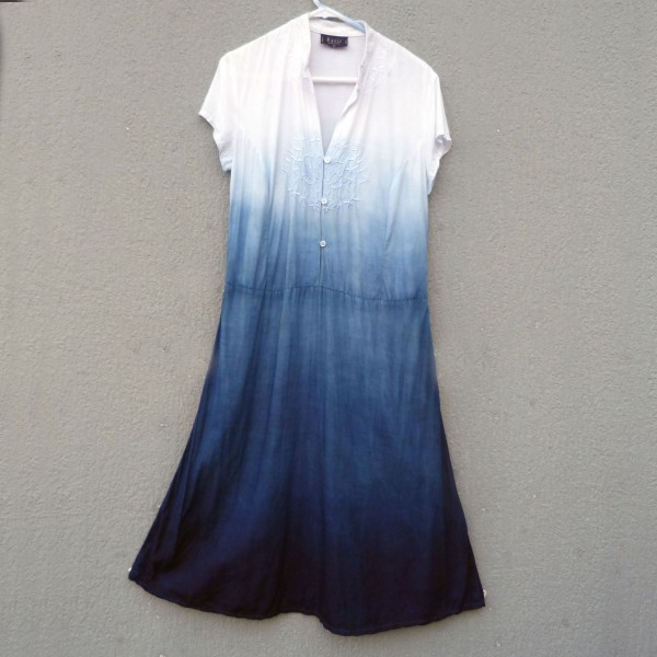 Indigo Dyed Shibori Dress