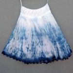 David Lawrenvce brand Indigo Dyed Shibori Skirt