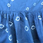 Layered Indigo Dyed Shibori Skirt