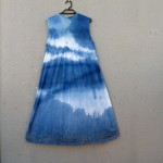 Gordon Smith brand Indigo Natural Hand Dyed Shibori Sleeveless Long Dress