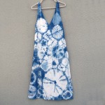 Glassons Brand Indigo Dyed Shibori Dress