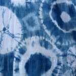 Neon White Indigo Dyed Shibori Dress