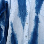 Zara Brand Indigo Dyed Shibori Long Linen Dress