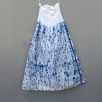 H&M Brand Indigo Dyed Shibori Long Dress