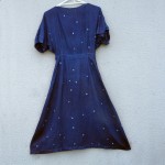 Indigo Dyed Shibori Long Linen Dress