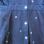 Indigo Dyed Shibori Long Linen Dress