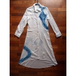 The Fated Brand Indigo Dyed Shibori Long Dress