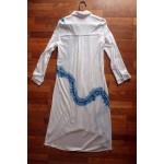 The Fated Brand Indigo Dyed Shibori Long Dress