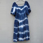 All The Wild Roses Brand Indigo Dyed Shibori Long Dress