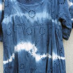 All The Wild Roses Brand Indigo Dyed Shibori Long Dress