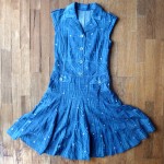 Indigo Dyed Shibori Long Dress