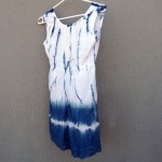 Indigo Dyed Shibori Long Dress