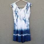 Indigo Dyed Shibori Long Dress