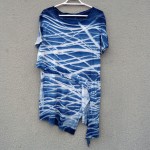 Zara Brand Indigo Dyed Shibori Short Dress