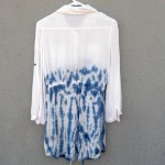 Indigo Dyed Shibori Short Dress