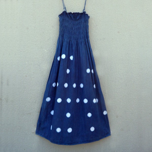 Glassons Brand Indigo Dyed Shibori Backless Dress