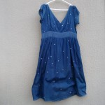 Voila Brand Indigo Natural Hand Dyed Shibori Cotton Dress