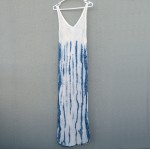 Indigo Dyed Shibori Long Dress