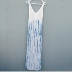 Indigo Dyed Shibori Long Dress