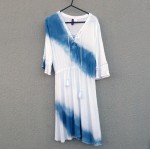 Divided H&M brand Indigo Dyed Shibori Viscose Dress