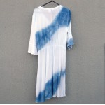 Divided H&M brand Indigo Dyed Shibori Viscose Dress