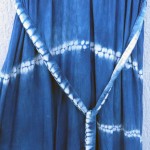 H&M Brand Indigo Dyed Shibori Viscose Long Dress Size M