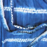 H&M Brand Indigo Dyed Shibori Viscose Long Dress Size M