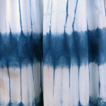 Indigo Dyed Shibori Long Cotton Dress Size M