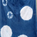 Zara Brand Indigo Dyed Shibori Long Linen Skirt