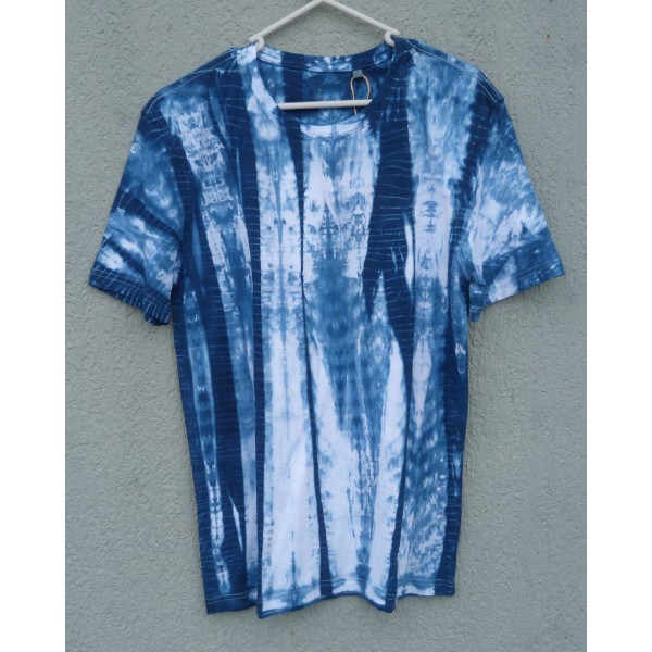 Indigo Dyed Shibori T-Shirt 006