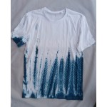 Indigo Dyed Shibori T-Shirt 008