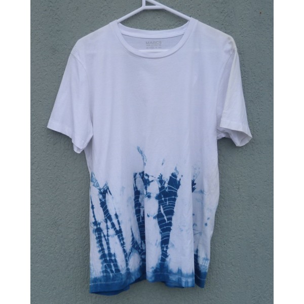 Indigo Dyed Shibori T-Shirt 009