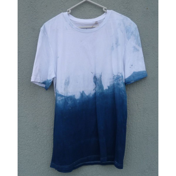 Indigo Dyed Shibori T-Shirt 010