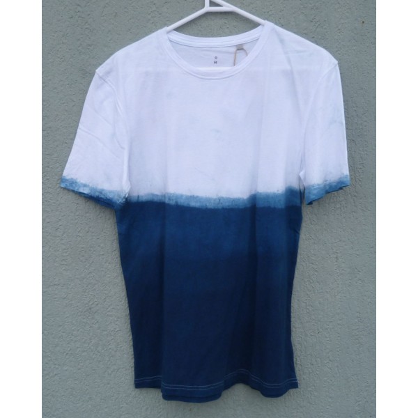 Indigo Dyed Shibori T-Shirt 011