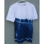 Indigo Dyed Shibori T-Shirt 012