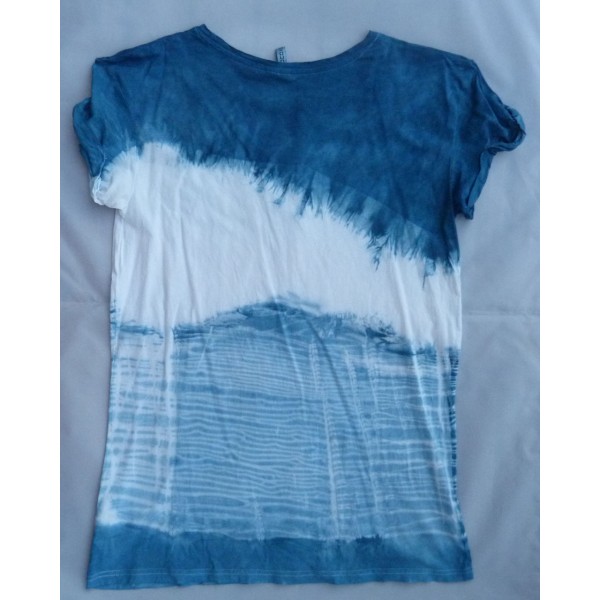 Indigo Dyed Shibori T-Shirt 013