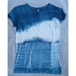 Indigo Dyed Shibori T-Shirt 013