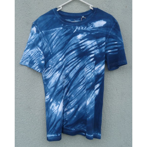 Indigo Dyed Shibori T-Shirt 017